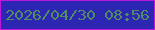 文字の大きさ：5、枠の色：bb17de、背景の色：2c26b2、文字の色：518d63 無料ブログパーツのブログ時計