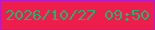 文字の大きさ：5、枠の色：bb18c5、背景の色：ee1e4c、文字の色：24b26d 無料ブログパーツのブログ時計