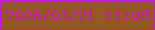 文字の大きさ：3、枠の色：bb1bd2、背景の色：925924、文字の色：d011bc 無料ブログパーツのブログ時計