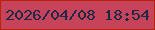 文字の大きさ：4、枠の色：bb200a、背景の色：c64359、文字の色：1a2949 無料ブログパーツのブログ時計