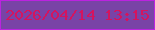 文字の大きさ：4、枠の色：bb23df、背景の色：7943a6、文字の色：d4145f 無料ブログパーツのブログ時計