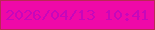 文字の大きさ：2、枠の色：bb2854、背景の色：ef09a8、文字の色：c707bb 無料ブログパーツのブログ時計