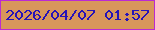 文字の大きさ：5、枠の色：bb2ad2、背景の色：d8965b、文字の色：2613b8 無料ブログパーツのブログ時計