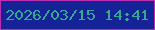 文字の大きさ：1、枠の色：bb2eb2、背景の色：162397、文字の色：35a991 無料ブログパーツのブログ時計