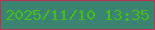 文字の大きさ：4、枠の色：bb324f、背景の色：3b8472、文字の色：47bc1c 無料ブログパーツのブログ時計