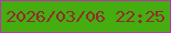 文字の大きさ：2、枠の色：bb33b2、背景の色：45ad0f、文字の色：902c2f 無料ブログパーツのブログ時計