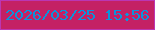 文字の大きさ：5、枠の色：bb36b3、背景の色：c42164、文字の色：0895dc 無料ブログパーツのブログ時計