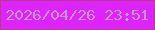 文字の大きさ：4、枠の色：bb3a82、背景の色：dd24fc、文字の色：c596cc 無料ブログパーツのブログ時計
