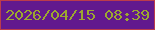 文字の大きさ：3、枠の色：bb3c4b、背景の色：62198e、文字の色：9ca830 無料ブログパーツのブログ時計
