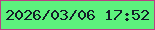文字の大きさ：3、枠の色：bb3f84、背景の色：5df17d、文字の色：131e29 無料ブログパーツのブログ時計