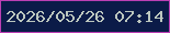 文字の大きさ：2、枠の色：bb3fb4、背景の色：0b1b48、文字の色：bcc7bf 無料ブログパーツのブログ時計