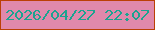文字の大きさ：3、枠の色：bb4005、背景の色：e089ab、文字の色：1ba390 無料ブログパーツのブログ時計