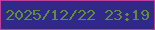 文字の大きさ：3、枠の色：bb409c、背景の色：302987、文字の色：618d40 無料ブログパーツのブログ時計