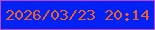 文字の大きさ：2、枠の色：bb46cc、背景の色：0222f4、文字の色：ea5f2c 無料ブログパーツのブログ時計
