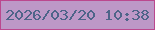 文字の大きさ：4、枠の色：bb488e、背景の色：bd98c7、文字の色：4e6489 無料ブログパーツのブログ時計