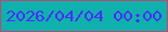 文字の大きさ：5、枠の色：bb4975、背景の色：0fb1ac、文字の色：482efd 無料ブログパーツのブログ時計