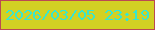 文字の大きさ：3、枠の色：bb4a52、背景の色：d2d123、文字の色：38e6ce 無料ブログパーツのブログ時計