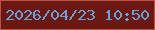 文字の大きさ：5、枠の色：bb5148、背景の色：6c1812、文字の色：69a1d8 無料ブログパーツのブログ時計