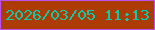 文字の大きさ：5、枠の色：bb52f0、背景の色：ad3c04、文字の色：12c8a7 無料ブログパーツのブログ時計