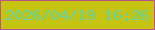 文字の大きさ：3、枠の色：bb5589、背景の色：c5c412、文字の色：62d39e 無料ブログパーツのブログ時計