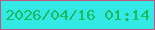 文字の大きさ：3、枠の色：bb5781、背景の色：33e9e5、文字の色：1bbb5d 無料ブログパーツのブログ時計