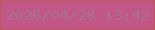 文字の大きさ：2、枠の色：bb5b4e、背景の色：c25787、文字の色：a5738c 無料ブログパーツのブログ時計