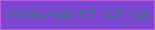 文字の大きさ：5、枠の色：bb5bdd、背景の色：7c46d3、文字の色：3a757d 無料ブログパーツのブログ時計