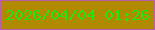 文字の大きさ：5、枠の色：bb5da6、背景の色：b08a00、文字の色：23e514 無料ブログパーツのブログ時計