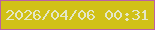 文字の大きさ：4、枠の色：bb60a4、背景の色：d1c117、文字の色：e4e7c7 無料ブログパーツのブログ時計