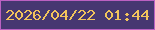 文字の大きさ：5、枠の色：bb61c2、背景の色：463771、文字の色：f2c45c 無料ブログパーツのブログ時計