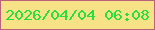 文字の大きさ：3、枠の色：bb627b、背景の色：f7e288、文字の色：27e03f 無料ブログパーツのブログ時計