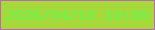 文字の大きさ：4、枠の色：bb66ba、背景の色：a7d93a、文字の色：63f853 無料ブログパーツのブログ時計