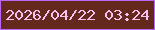 文字の大きさ：4、枠の色：bb66f7、背景の色：64281c、文字の色：f9c0f4 無料ブログパーツのブログ時計