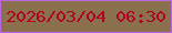 文字の大きさ：4、枠の色：bb67e4、背景の色：8a704c、文字の色：b20222 無料ブログパーツのブログ時計