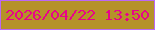 文字の大きさ：3、枠の色：bb68f4、背景の色：b59229、文字の色：e8038a 無料ブログパーツのブログ時計