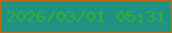 文字の大きさ：4、枠の色：bb6a17、背景の色：219282、文字の色：31b034 無料ブログパーツのブログ時計