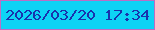 文字の大きさ：1、枠の色：bb6ec5、背景の色：0dd3f5、文字の色：1932ad 無料ブログパーツのブログ時計