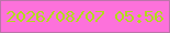 文字の大きさ：1、枠の色：bb74a9、背景の色：fd71db、文字の色：b1dc1b 無料ブログパーツのブログ時計