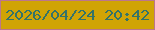 文字の大きさ：2、枠の色：bb768d、背景の色：d0a405、文字の色：347369 無料ブログパーツのブログ時計