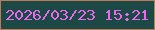 文字の大きさ：3、枠の色：bb7b5b、背景の色：1c4946、文字の色：e56beb 無料ブログパーツのブログ時計