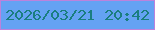 文字の大きさ：5、枠の色：bb82dc、背景の色：64a2f3、文字の色：1a7e80 無料ブログパーツのブログ時計