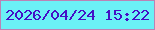 文字の大きさ：4、枠の色：bb83b5、背景の色：6bf1f6、文字の色：4410c6 無料ブログパーツのブログ時計