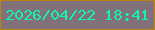 文字の大きさ：2、枠の色：bb8412、背景の色：817178、文字の色：13f5ad 無料ブログパーツのブログ時計