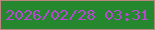文字の大きさ：4、枠の色：bb8581、背景の色：25872e、文字の色：b648d2 無料ブログパーツのブログ時計
