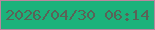 文字の大きさ：1、枠の色：bb859e、背景の色：1bb27b、文字の色：5a6257 無料ブログパーツのブログ時計