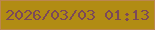 文字の大きさ：2、枠の色：bb8650、背景の色：b18c13、文字の色：7b4959 無料ブログパーツのブログ時計