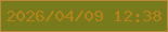 文字の大きさ：4、枠の色：bb893a、背景の色：787b1c、文字の色：b78319 無料ブログパーツのブログ時計