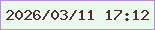 文字の大きさ：4、枠の色：bb8bd9、背景の色：e8fbec、文字の色：582d30 無料ブログパーツのブログ時計