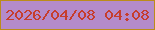 文字の大きさ：5、枠の色：bb8c1a、背景の色：b48bca、文字の色：c63d2d 無料ブログパーツのブログ時計