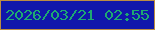 文字の大きさ：3、枠の色：bb8d43、背景の色：1017ab、文字の色：1ea972 無料ブログパーツのブログ時計